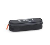 Franco Cosimo Panini Propaganda Oval School Pencil Case for Boys and Girls, Ideal for Storing Stationery, with Inner Divider with Elastic Loops and Zipper, 22 x 5 H x 7