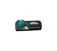 Franco Cosimo Panini School Pencil Case - Round - My Hero Academia Anime, Black, Black Logo, 22x8Hx8 cm, Casual