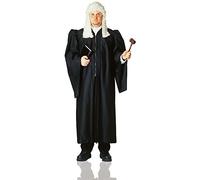 Franco Costume Culture Men's Big Judge Robe Adult Deluxe, Black, One Size