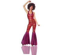 Franco Costume Culture Women's 70's Foxy Lady Costume, Red, Large