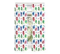 Franco Drapes Set, Microfiber, Multicolour, 63" W x 82" L (Pack of 1)