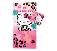 Franco Hello Kitty Kids Bath/Pool/Beach Soft Absorbent Cotton Terry Towel with Washcloth 2 Piece Set, 50 in x 25 in, (Officially Licensed Product)
