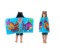 Franco Kids Bath and Beach Soft Cotton Terry Hooded Towel Wrap, 24 in x 50 in, Bakugan Battle Brawlers