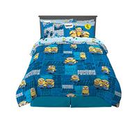 Franco Kids Bedding Set Super Soft Duvet Cover and Sheets with Pillow Case 7 Pieces Full Size Minions How Crane Gets Bad
