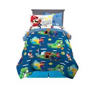 Franco Kids Bedding Super Soft Comforter and Sheet Set with Sham, 5 Piece Twin Size, Mario