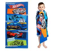 Franco Kids Super Soft Cotton Bath/Pool/Beach Towel, 58 In x 28 In, Hot Wheels