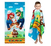 Franco Kids Super Soft Cotton Beach Towel, 28" x 58", Mario
