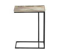 Franco Metal Supper Side Table - Gold Cast & Black