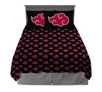 Franco Naruto Akatsuki Anime Bedding Super Soft Microfiber Queen Sheet Set, (Official Licensed Naruto Product)