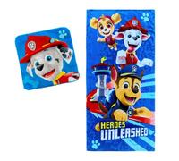 Franco Paw Patrol Kids Bath/Pool/Beach Soft Cotton Terry Towel with Washcloth 2 Piece Set, 50 in x 25 in