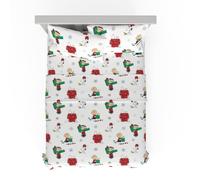 Franco Peanuts Charlie Brown Holiday & Christmas Bedding Super Soft 100% Cotton Flannel Sheet Set, Queen, (Officially Licensed Product)