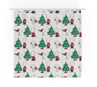 Franco Peanuts Holiday Christmas Bath Microfiber Shower Curtain, 72x72, (Officially Licensed Product)