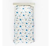Franco Peanuts Snoopy Puffer Coat Holiday Bedding Super Soft 100% Cotton Flannel Sheet Set, Twin, (Officially Licensed Product)