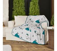 Franco Peanuts Snoopy Puffer Coat Holiday Christmas Bedding Super Soft Silk Touch Throw, 40 in x 50 in, (Officially Licensed Product)