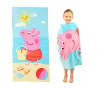 Franco Peppa Pig Kids Super Soft Lightweight 100% Recycled Bath/Pool/Beach Towel Made from Recycled Plastic Bottles, 58 in x 28 in, (100% Official Licensed Peppa Pig Product), Large