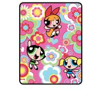 Franco Power Puff Girls Bedding Super Soft Micro Raschel Throw, 46 in x 60 in, (Official Licensed Power Puff Girls Product) Collectibles