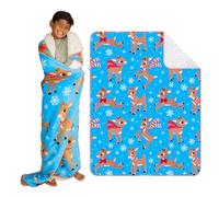 FRANCO Rudolph The Red Nose Reindeer Holiday Christmas Kids Bedding Soft Plush Sherpa Blanket Throw, 46 in x 60 in, (Officially Licensed Product)