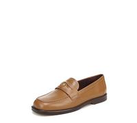 Franco Sarto Bessy Loafer/Moc Shoes, Brown Leather, 6