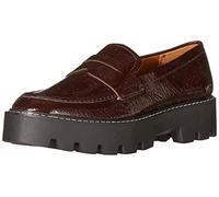 Franco Sarto Women's Balin Lug Sole Chunky Loafer, Burgundy, 5.5 UK