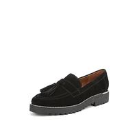 Franco Sarto Women's Carolynn Lug Sole Loafer, Black Suede, 7 UK