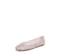 Franco Sarto Women's Christina Ballet Flat, Pink Sequin Net Fabric, 13