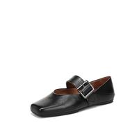 Franco Sarto Women's Oakes Ballet Flat, Black Leather, 6 UK
