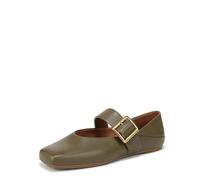 Franco Sarto Women's Oakes Ballet Flat, Olive Green Leather, 6 UK