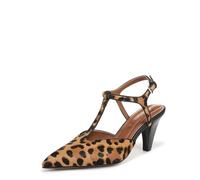 Franco Sarto Women's Ovett2 Pump, Tan Leopard Print Calf Hair, 4 UK