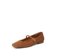 Franco Sarto Women's Tinsley Mary Jane Flat, Saddle Tan Suede, 5 UK