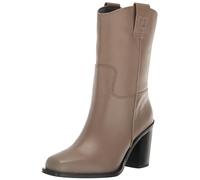 Franco Sarto Women's Valor Square Toe Mid Calf Heeled Boots, Smoke Grey Leather, 7 UK