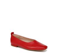 Franco Sarto Women's Vana Square Toe Ballet Flat, Cherry Red Leather, 5 UK