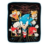 Franco Sonic The Hedgehog Kids Soft Plush Sherpa Duvet Cover Set, 50" x 60" (Officially Licensed)