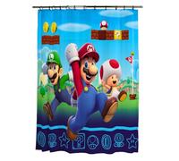 Franco Super Mario 13 Piece Shower Curtain and Ring Set, (100% Officially Licensed Product)