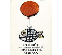 Francois Automobile Exhibition Fish Balloon Advert Large Print Poster Wall Art Decor Picture