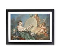 Francois Boucher Painting of a Cupid Framed Print | A2 Oak Framed Wall Art | Ready to Hang | Modern Historical Picture | Living Room Bedroom Lounge Office