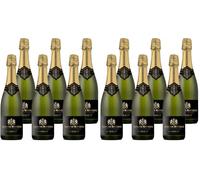 Francois Montand Sparkling Wine - Traditional Method - Blanc de Blancs Extra Brut - France (6 x 0.75 L) (Pack of 2)