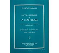 François Rabbath: Nouvelle Technique de la Contrebasse, Cahier 3: Double Bass: