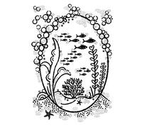 Francoise Collection - Underwater Oval Frame - Clear Stamp Set