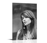 Francoise Hardy Anti Splash Art Posters Living Room And Bedroom Hanging Paintings Suitable for Multiple Scenarios No Need for Punching Easy to Install Suitable for Gifts And Personal UseFrame-style20x