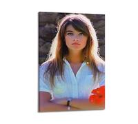 Françoise Hardy French ActressFamous Film And Television Figures Pop Music Figures Poster Decoration Canvas Art Decoration Print Signature Photo Living Room Home Decoration24x36inch(60x90cm) Frame-sty
