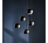 FRANDSEN Ball pendant light, matt black, Ø 12 cm