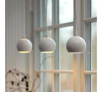 FRANDSEN Ball pendant light, matt white, Ø 12 cm