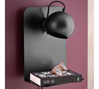 FRANDSEN Ball USB wall light black matt
