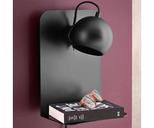 FRANDSEN Ball USB wall light black matt