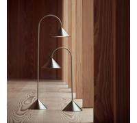 FRANDSEN LED rechargeable floor lamp Grasp, stainless steel, height 72 cm