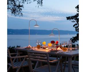 FRANDSEN LED rechargeable floor lamp Grasp, white, height 72 cm, metal