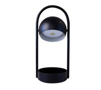 FRANDSEN LED rechargeable table lamp Ball Portable, black, steel