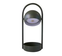 FRANDSEN LED rechargeable table lamp Ball Portable, olive green, steel