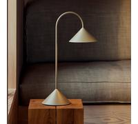FRANDSEN LED rechargeable table lamp Grasp, sand grey, height 47 cm