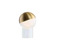 FRANDSEN LED rechargeable table lamp Pila, brass, 20 cm, dimmable